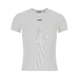 OFF STAMP RIB BASIC TEE WHITE BLACK