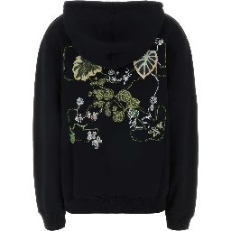 ARROW LEAVES REG HOODIE BLACK - BEECH
