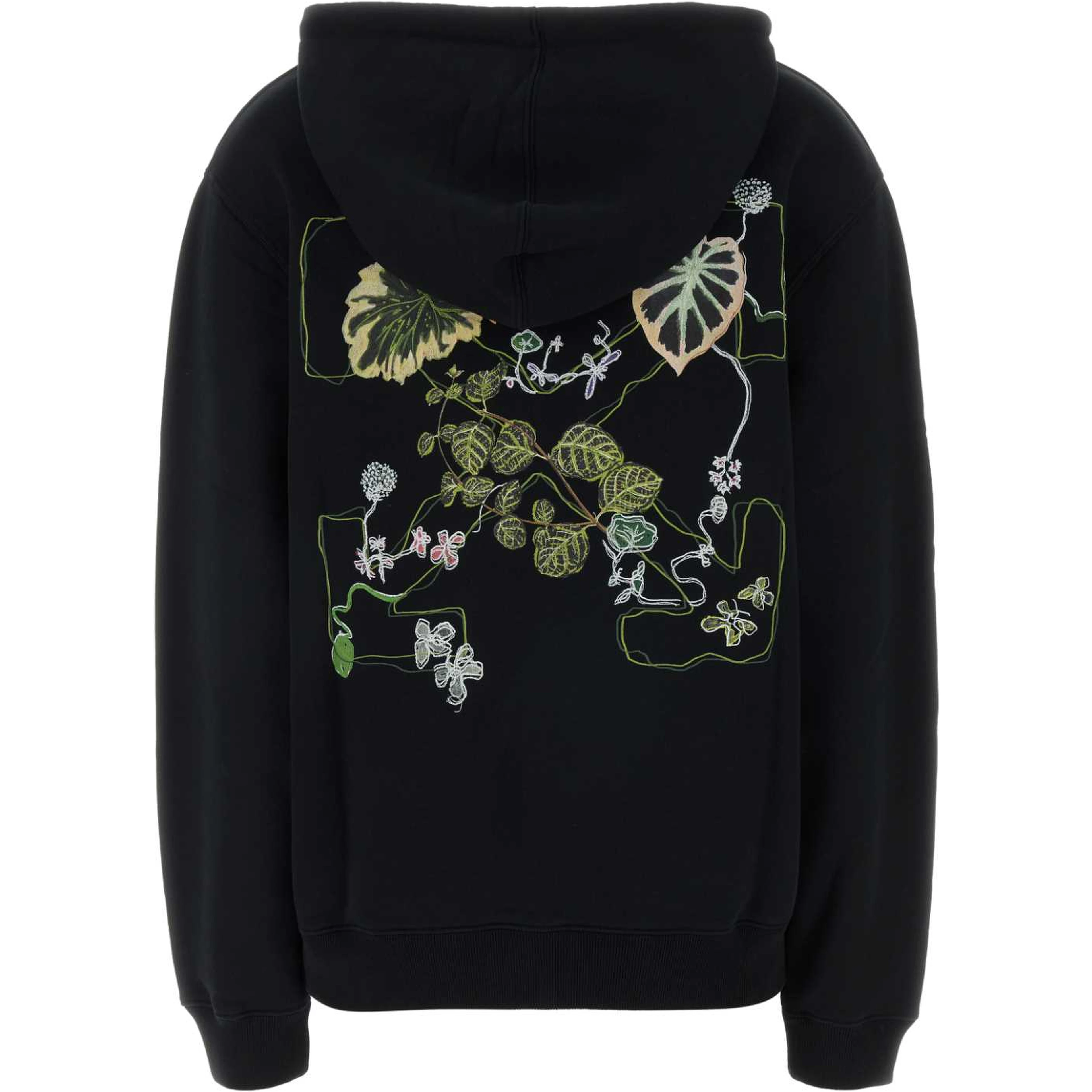 ARROW LEAVES REG HOODIE BLACK - BEECH
