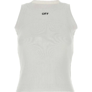 off stamp rib round tank top