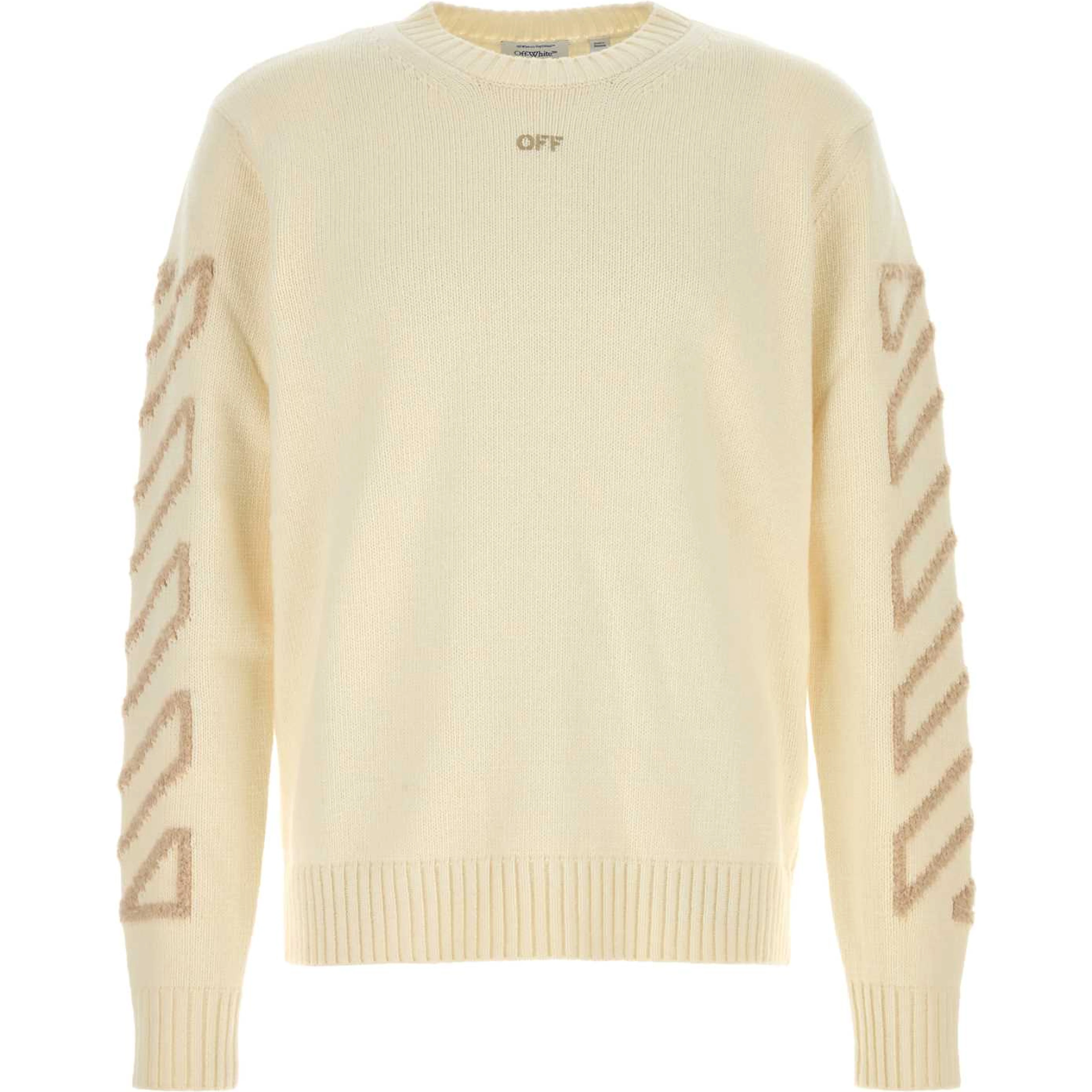 DIAG ARROW FUZZY KNIT CREWNECK