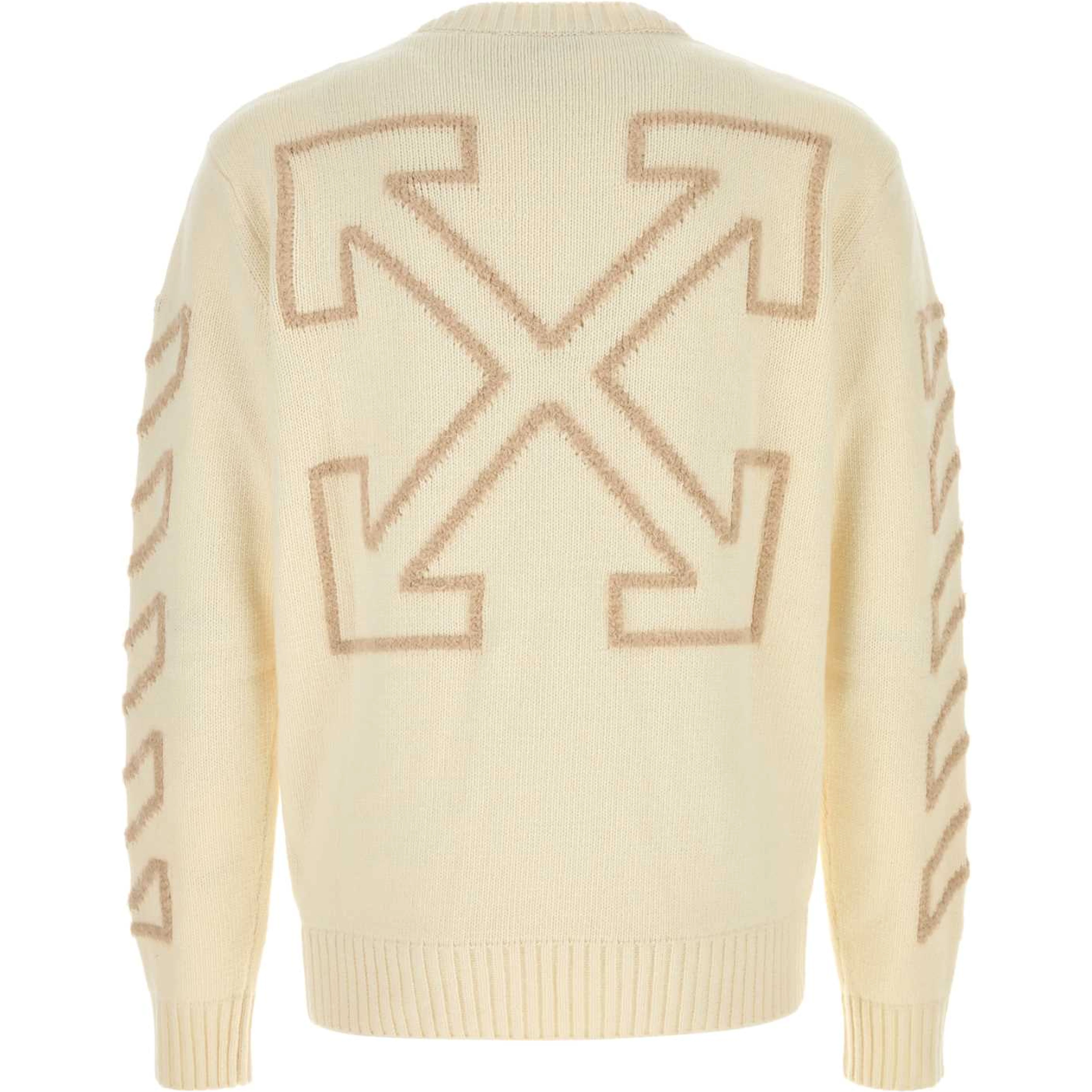 DIAG ARROW FUZZY KNIT CREWNECK