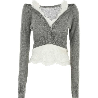 CARDIGAN CON PIZZO