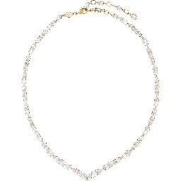 MESMERA:NECKLACE V WHITE/GOS