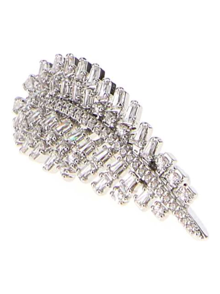 VIENNA:BROOCH FEATHER WHITE/RHS alternative