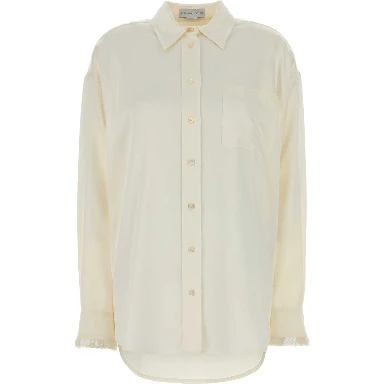 Emb Cuff Satin Pj Top