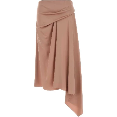 Draped Satin Skirt