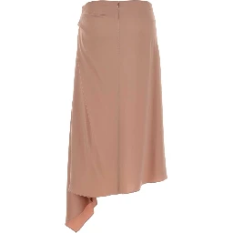 Draped Satin Skirt
