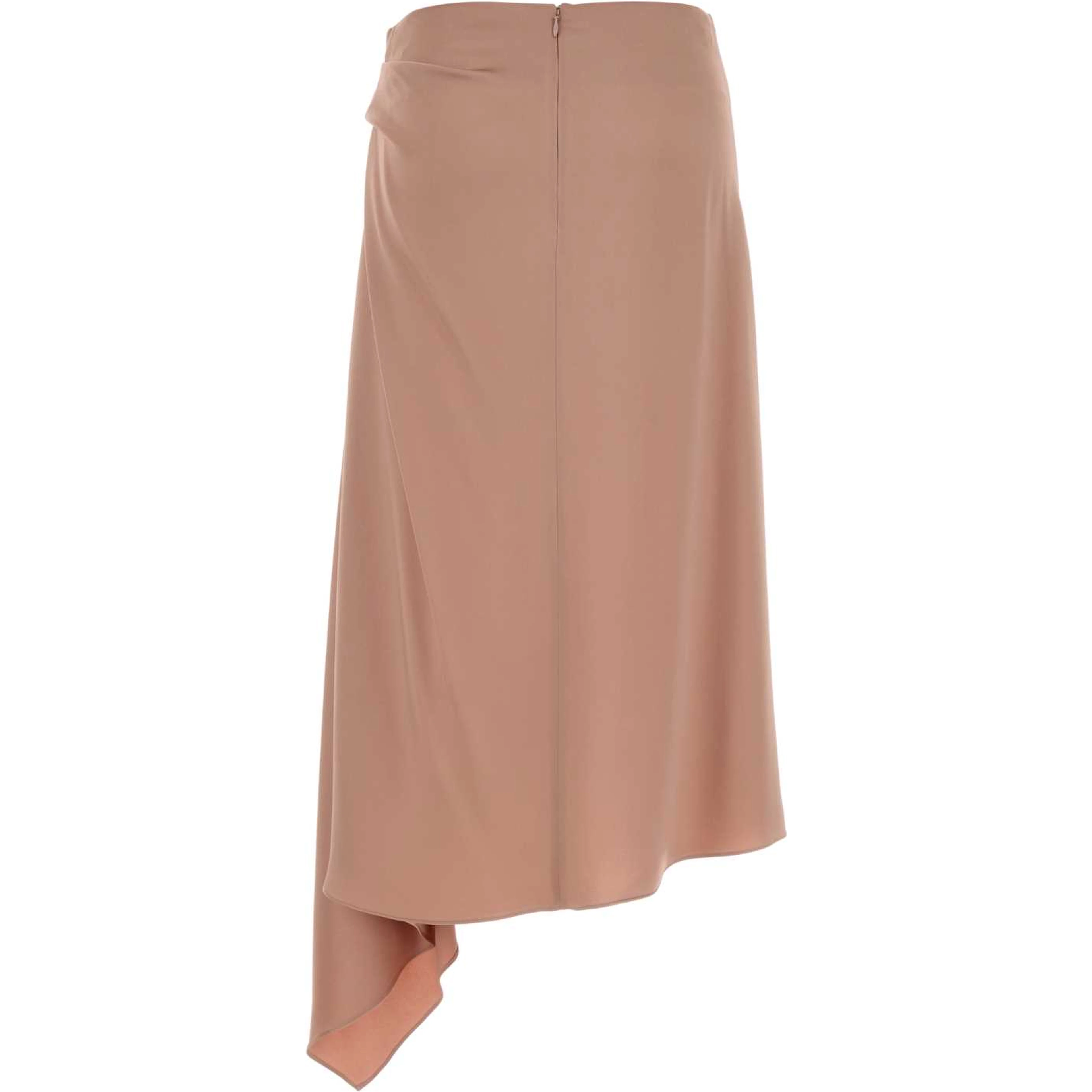 Draped Satin Skirt