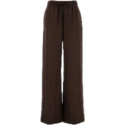 Stars Jacquard Satin Wide-Leg Pants