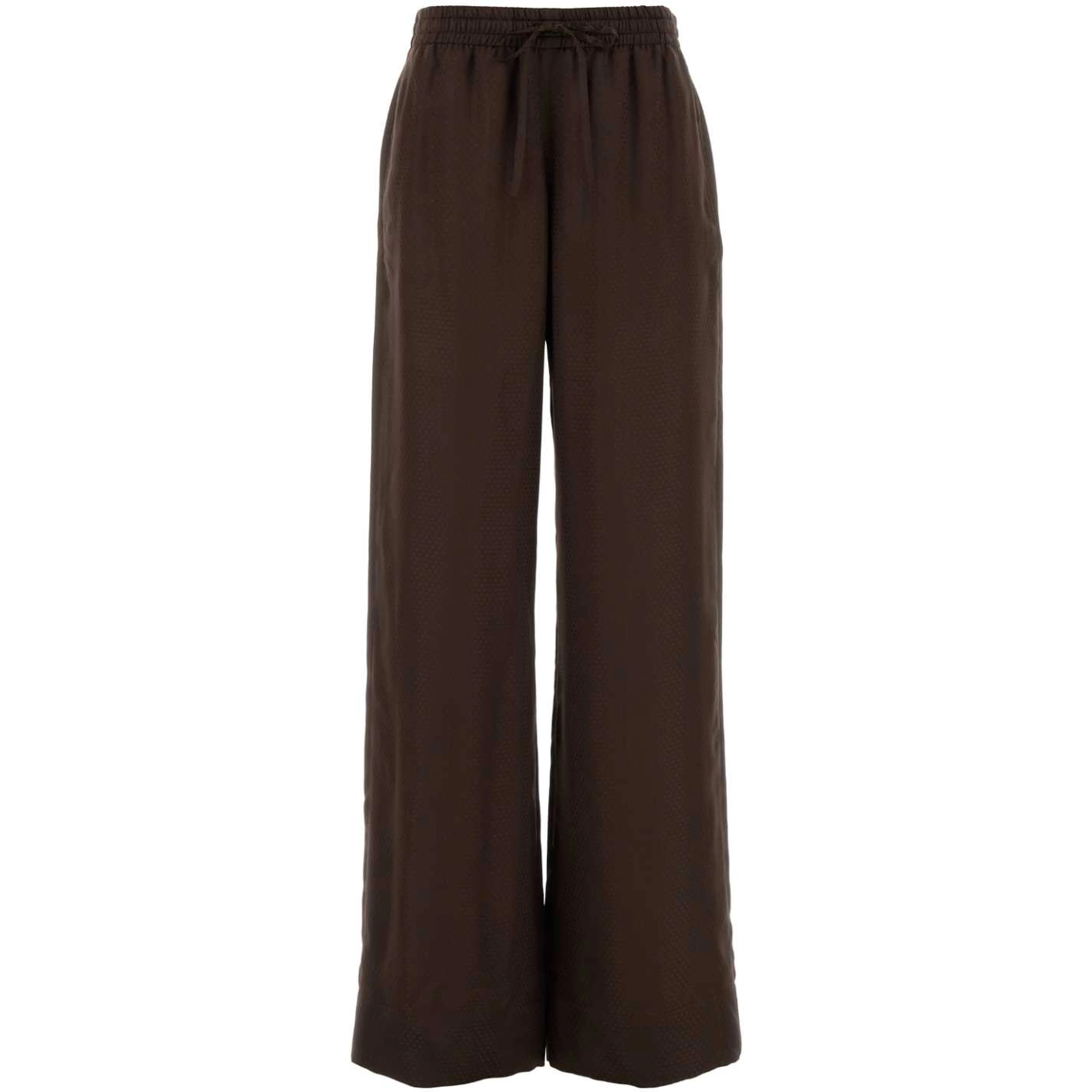 Stars Jacquard Satin Wide-Leg Pants