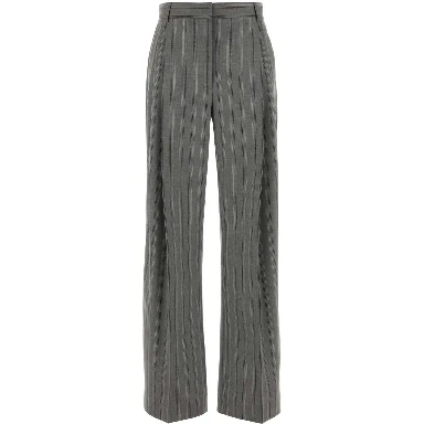 Stripe Tailoring Lw Straight Trs