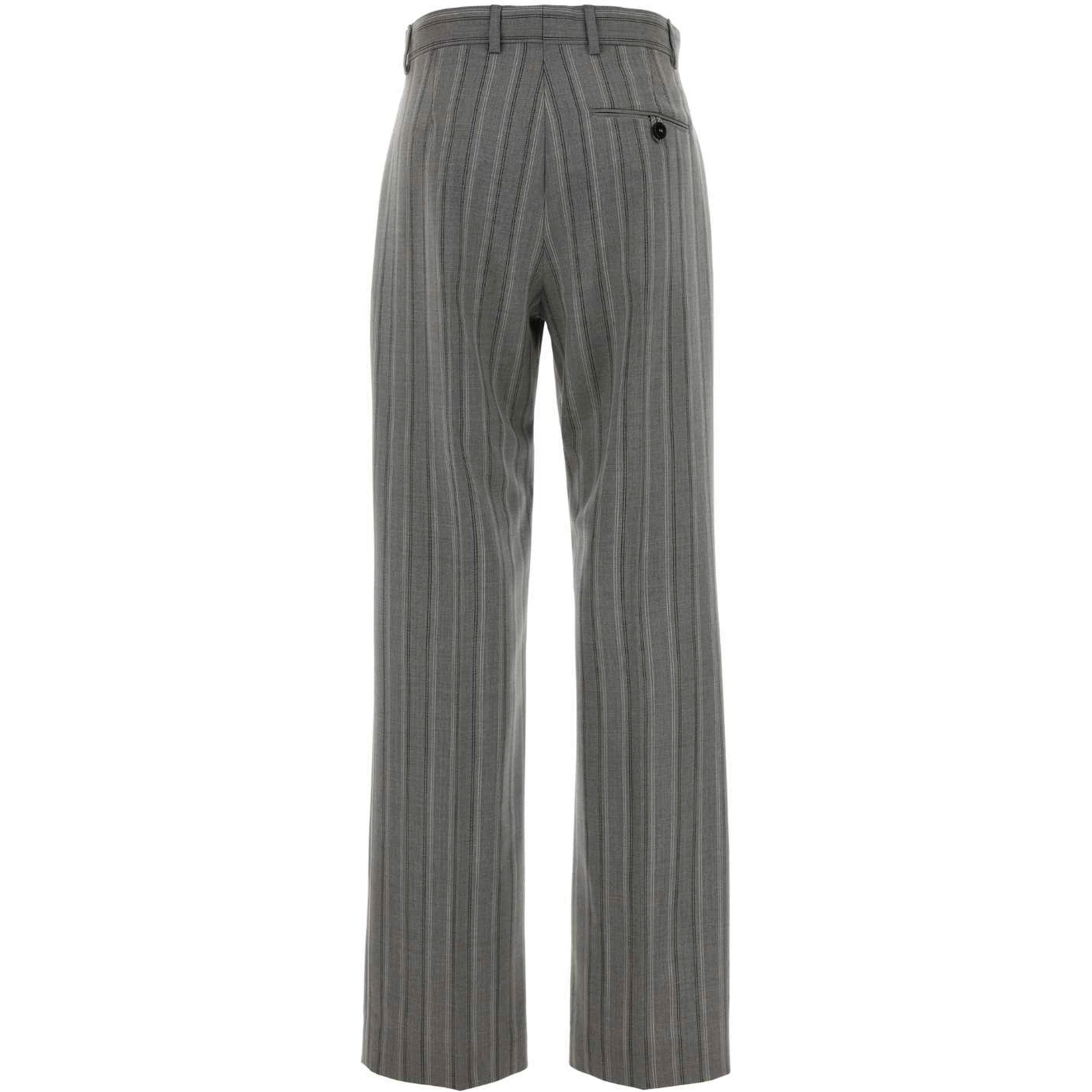 Stripe Tailoring Lw Straight Trs