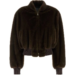 Plush Bomber Jacket