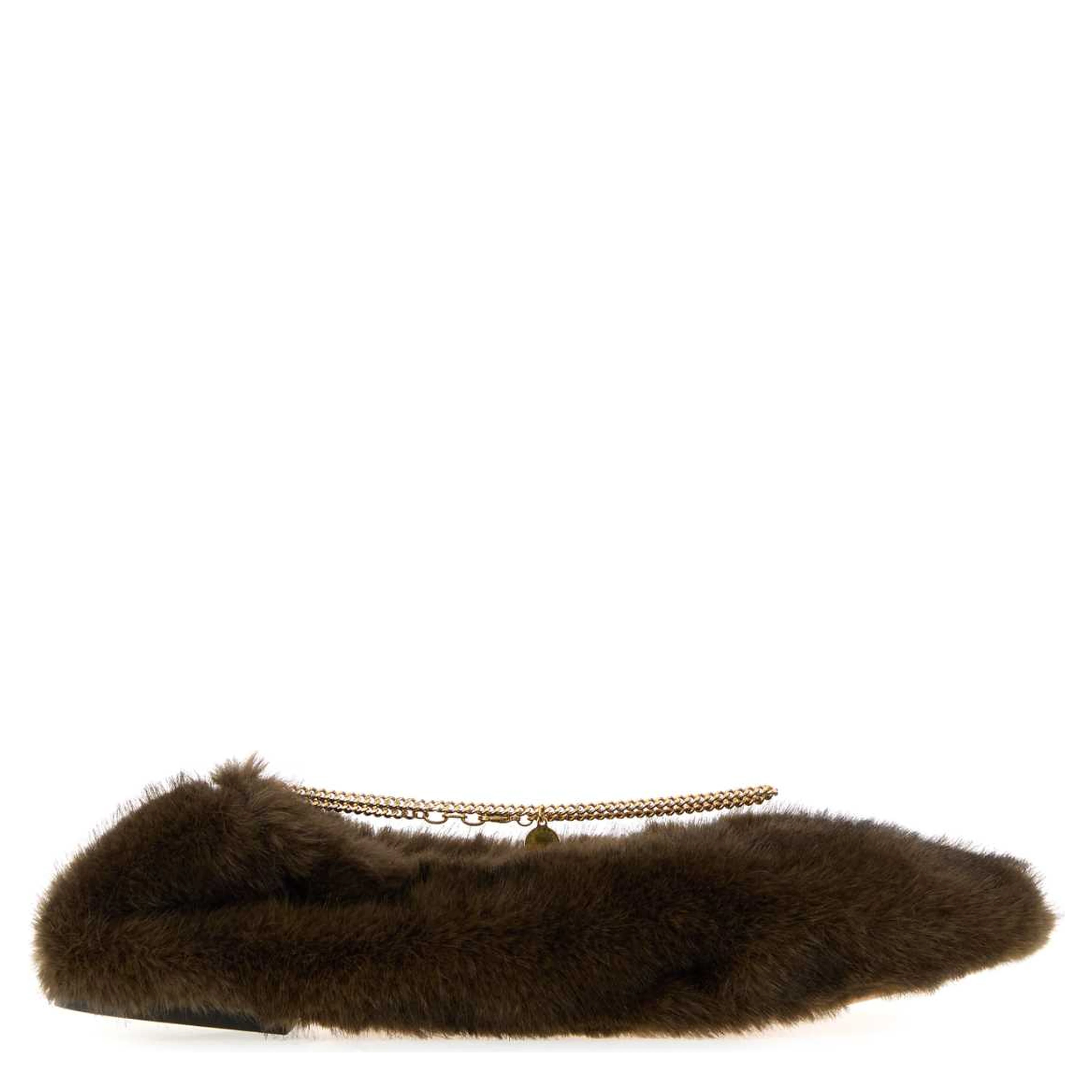 Ballerina Fff Mink Plush Fabric W/ Chain Detail