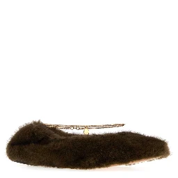 Ballerina Fff Mink Plush Fabric W/ Chain Detail