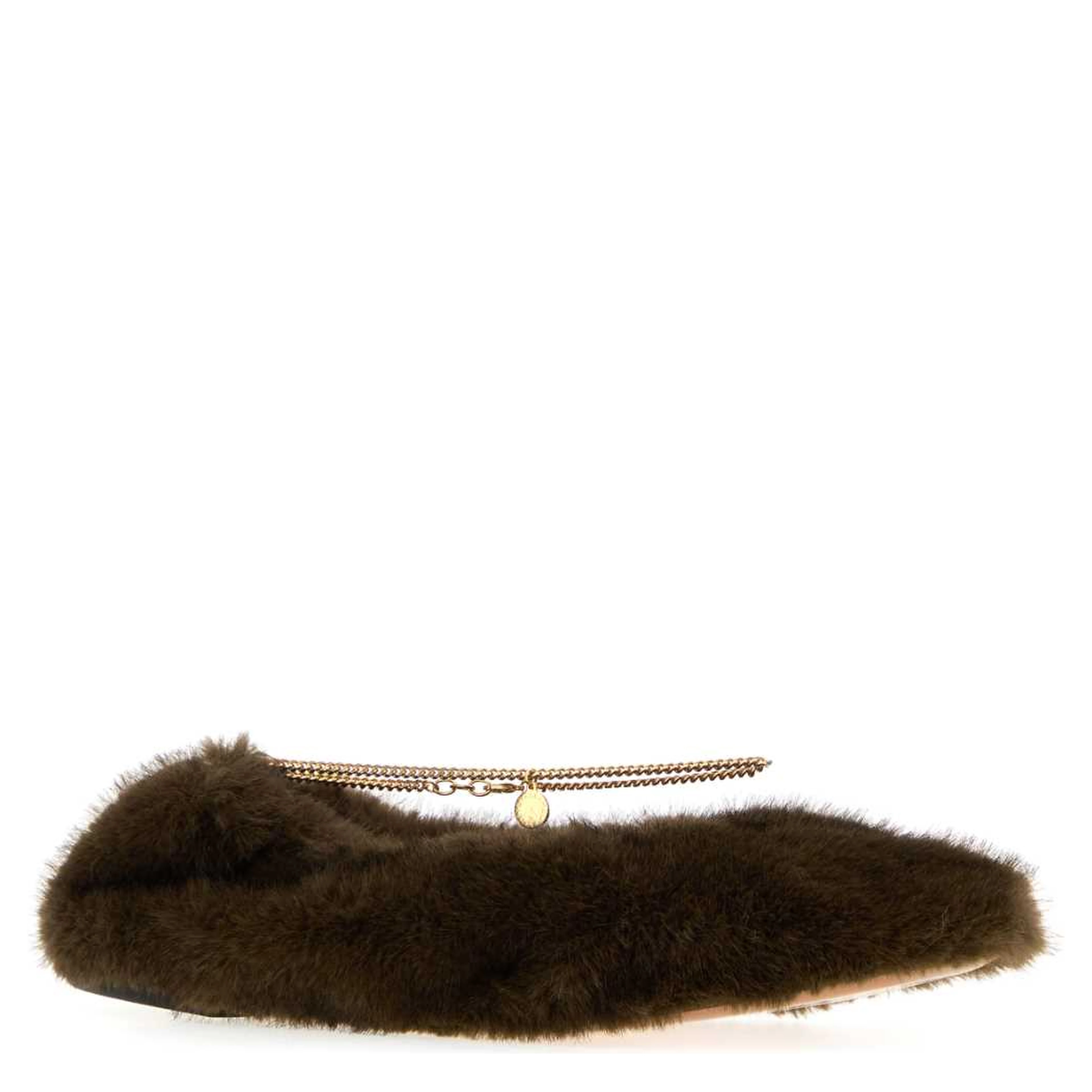 Ballerina Fff Mink Plush Fabric W/ Chain Detail