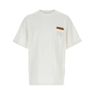 T-SHIRT TASCHINO CON DETTAGLIO PELLE