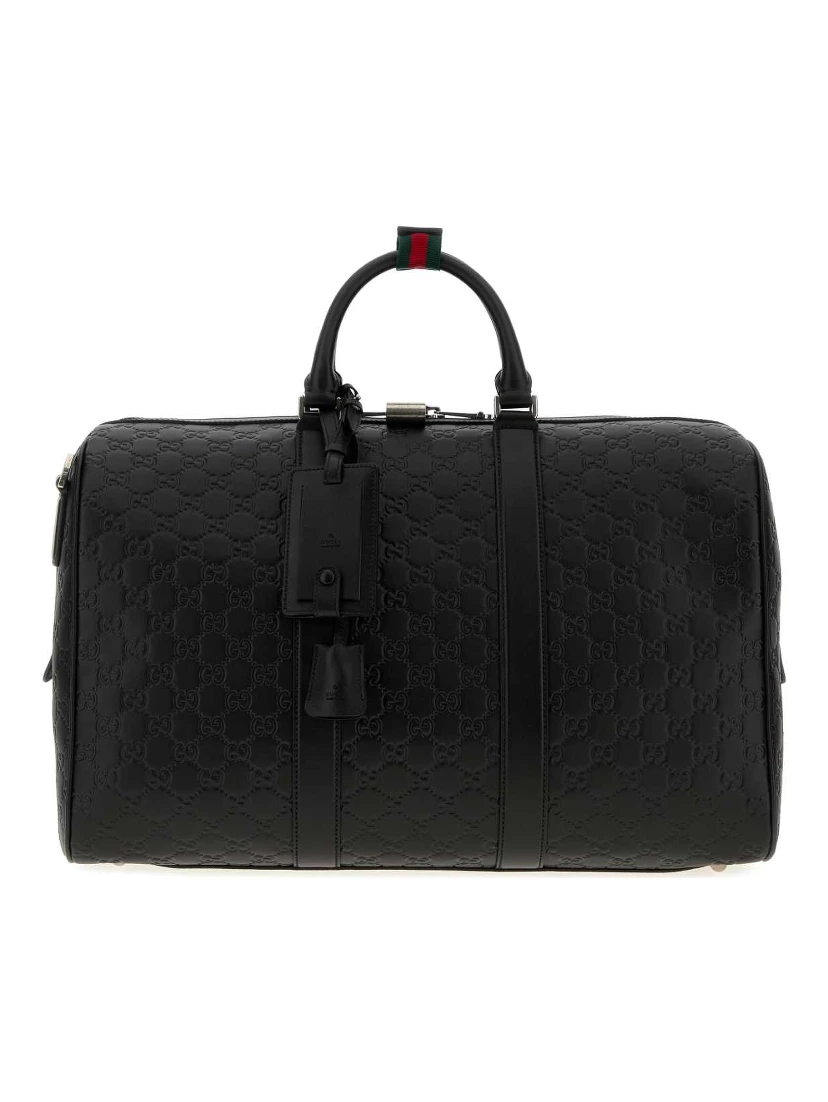 DUFFLE WITH SHOULDER, ADDRESS AND KEYS TAG, PADLOC