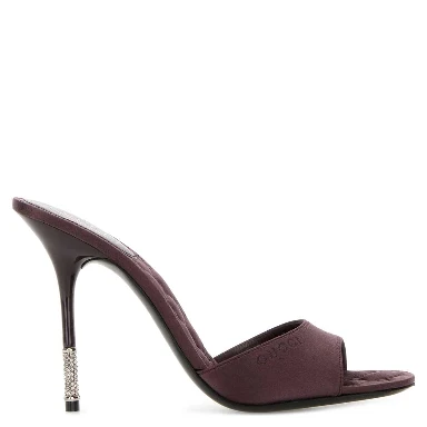 FABRIC UPPER AND LEATHER SOLE SANDAL