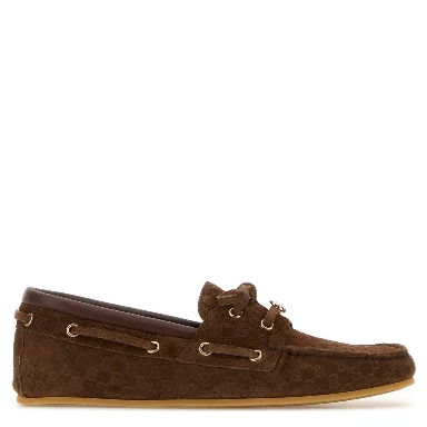 LEATHER UPPER AND RUBBER SOLE MOCCASIN