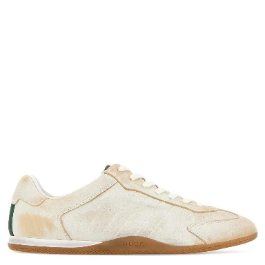 LEATHER UPPER AND RUBBER SOLE SNEAKER