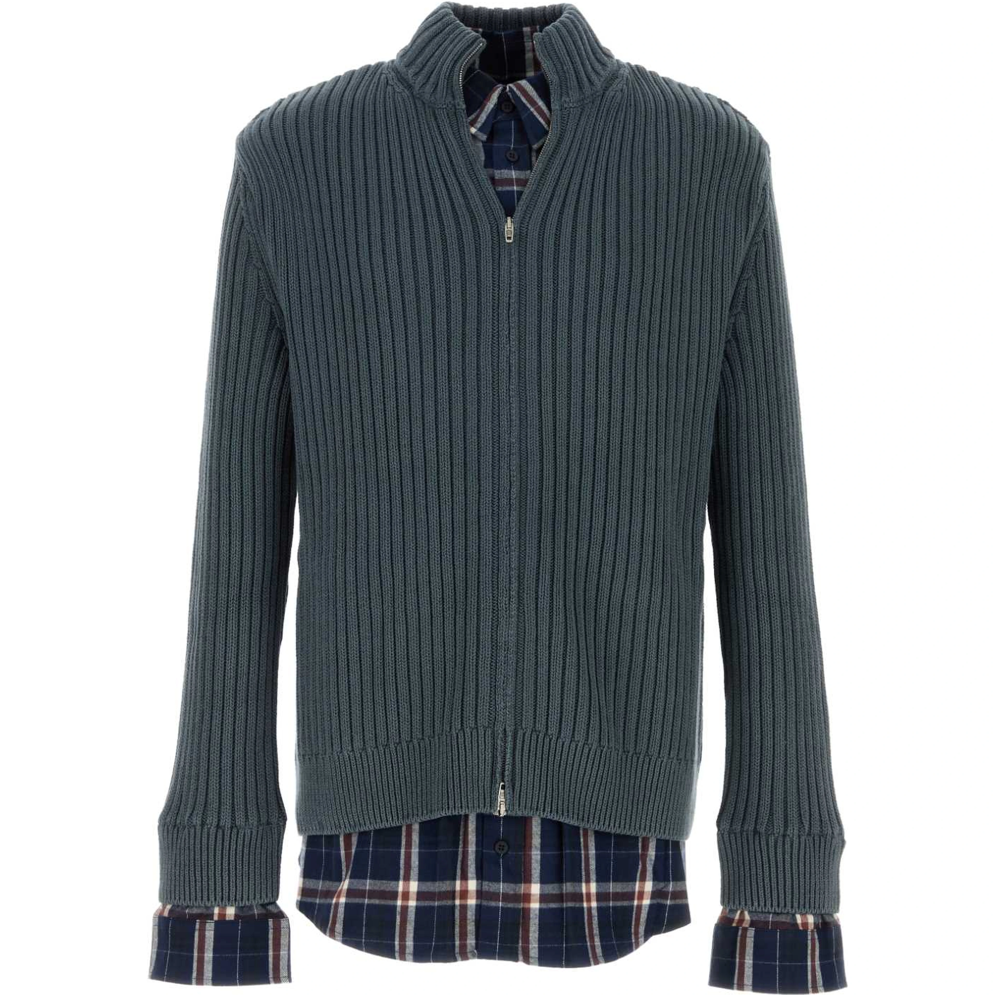LAYERED ZIP SWEATER