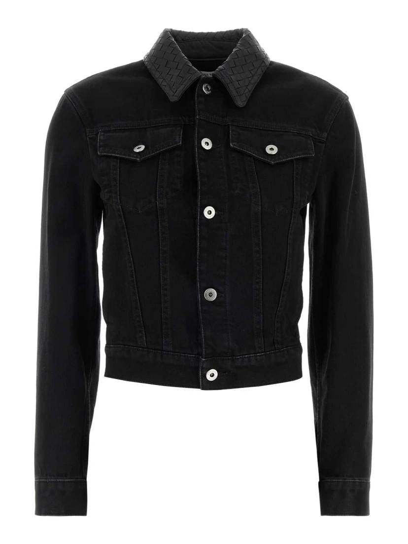 DENIM JKT COLLETTO SUEDE INTRECCIO
