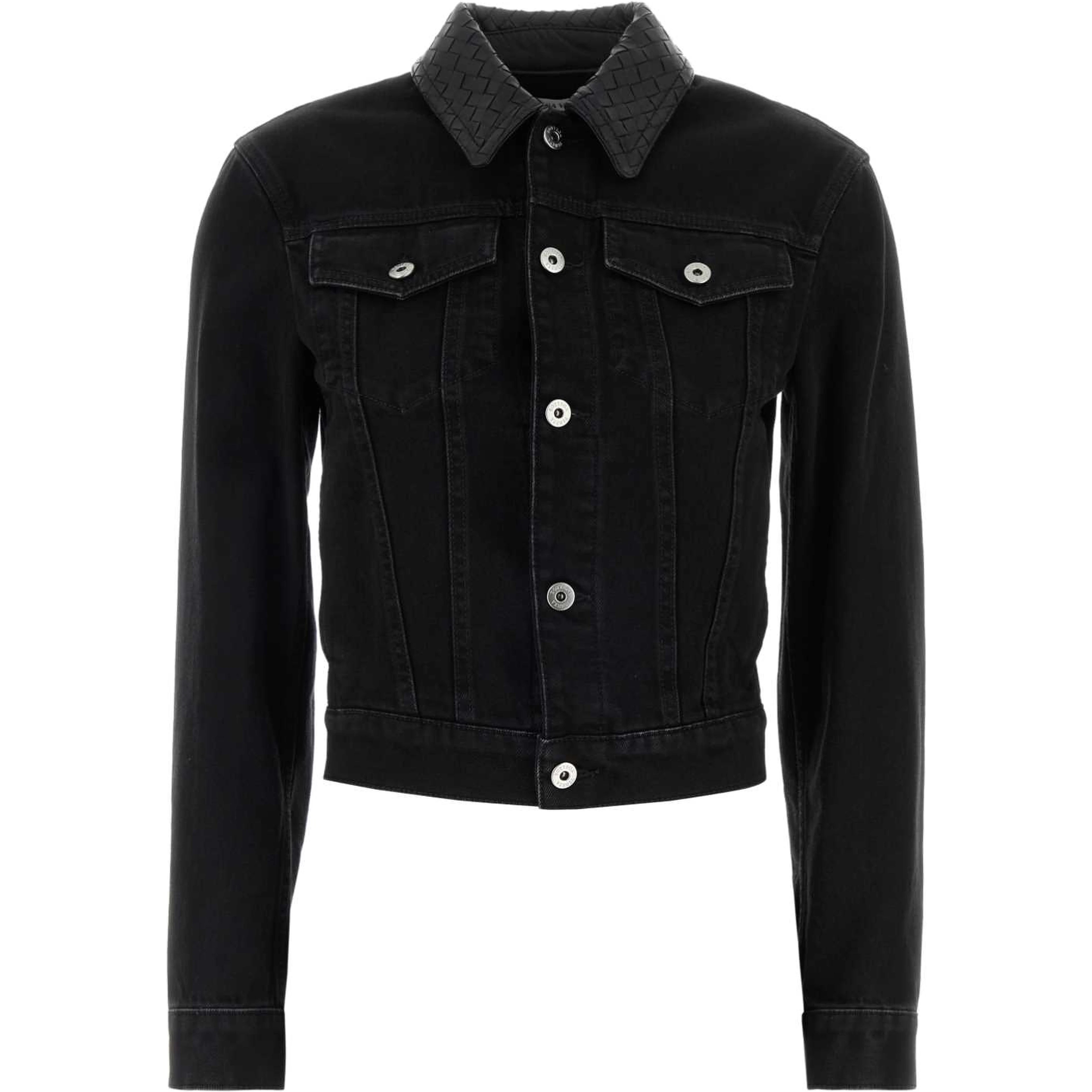 DENIM JKT COLLETTO SUEDE INTRECCIO