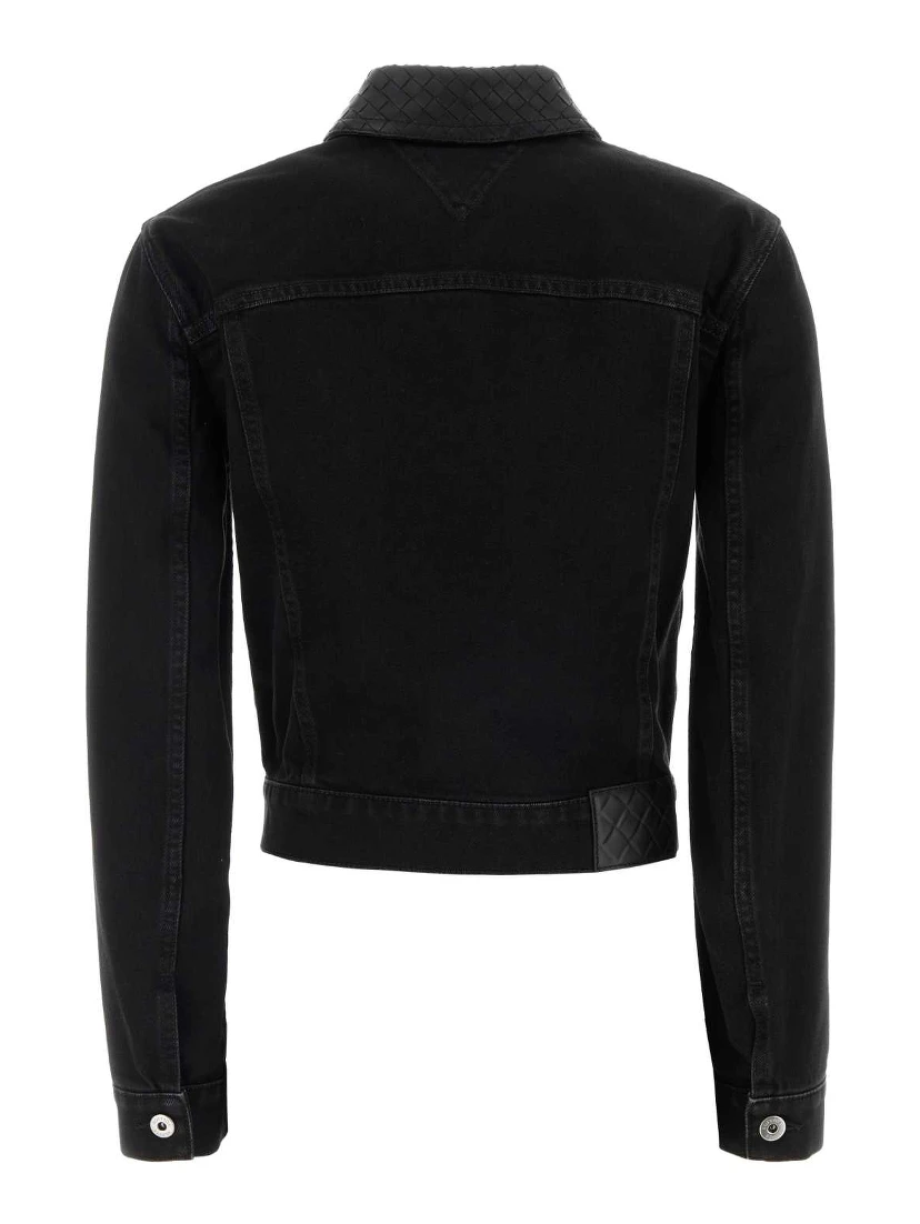 DENIM JKT COLLETTO SUEDE INTRECCIO
