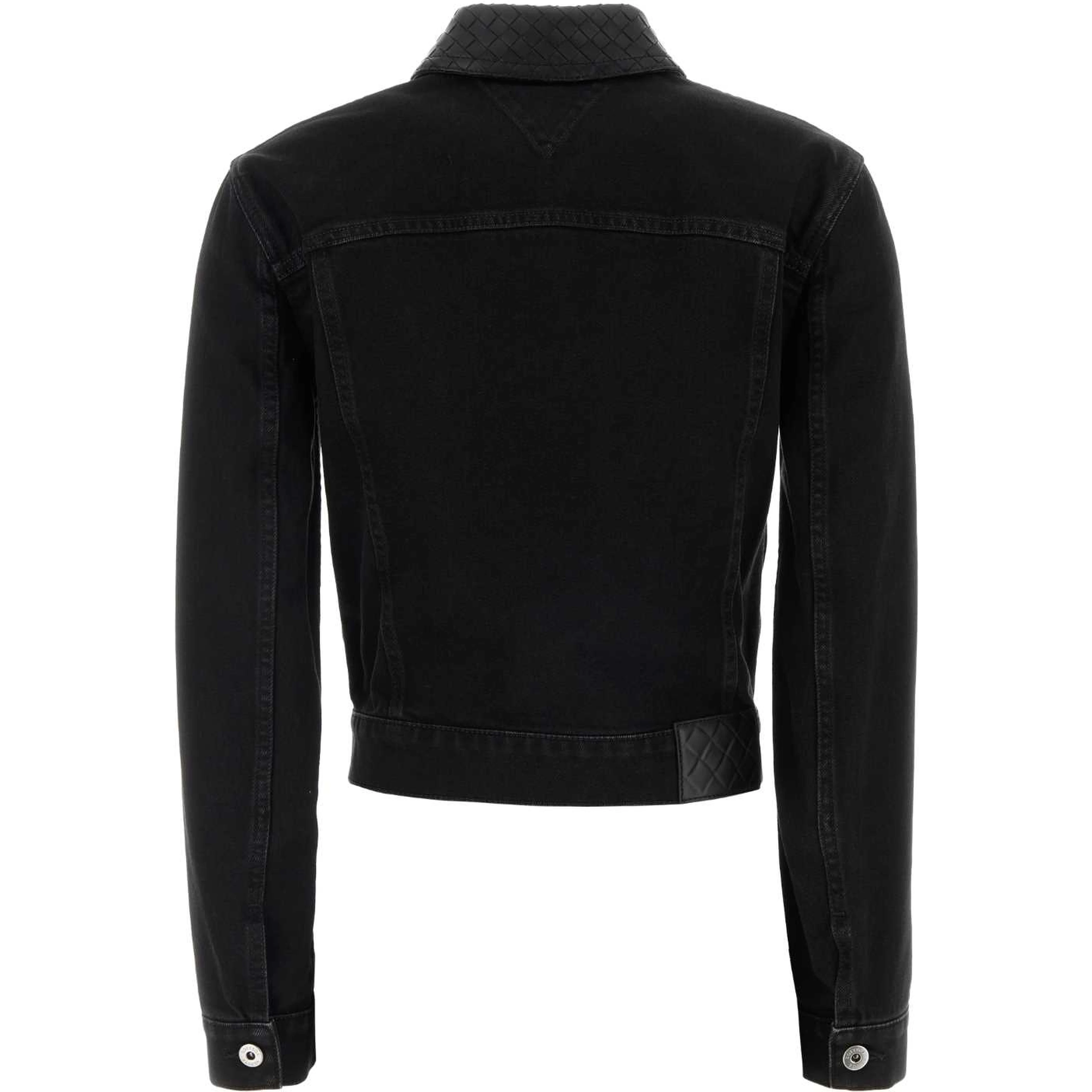 DENIM JKT COLLETTO SUEDE INTRECCIO
