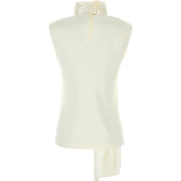 TOP SCARF SILK WHITE