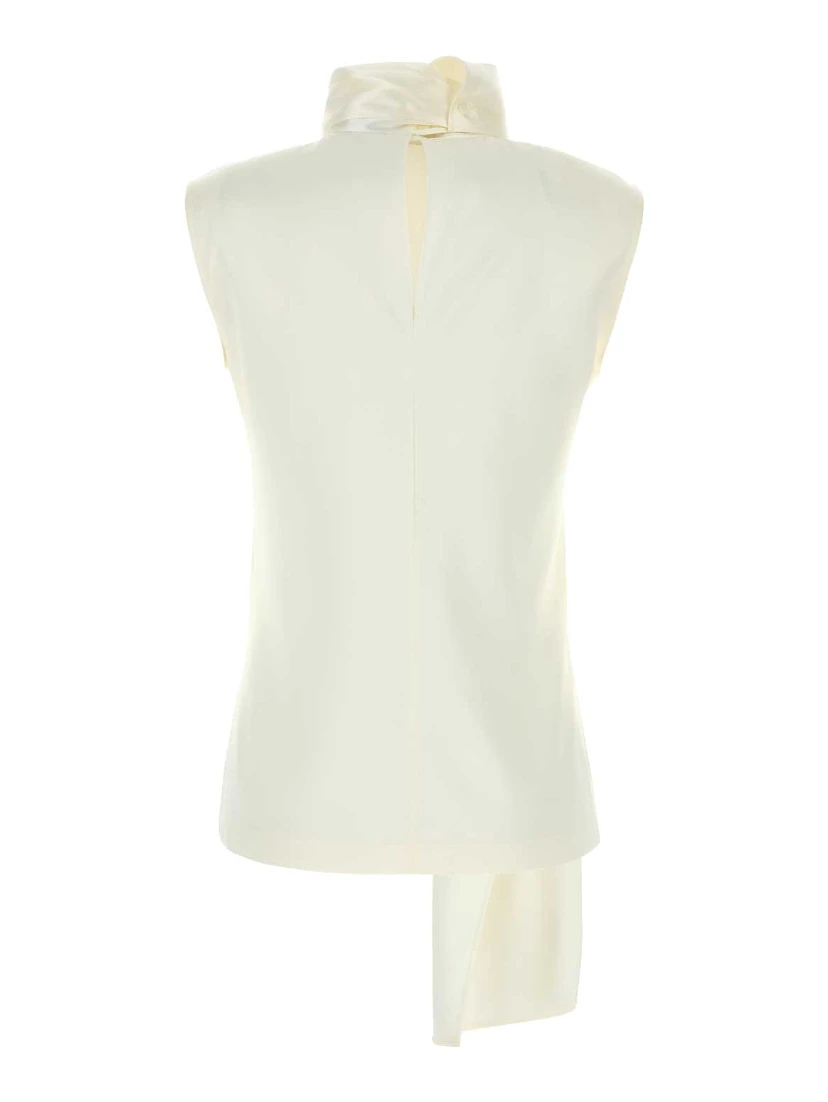 TOP SCARF SILK WHITE