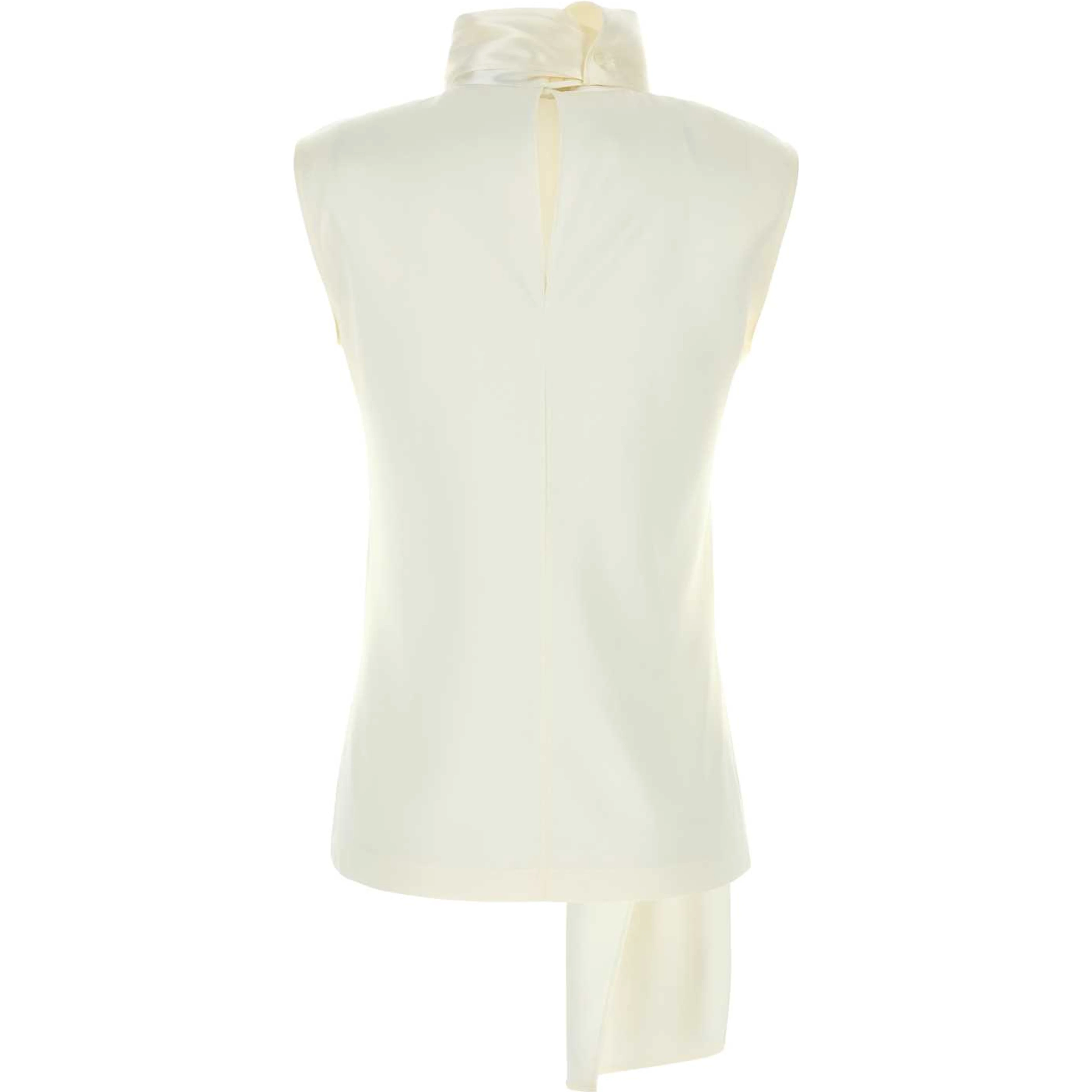 TOP SCARF SILK WHITE