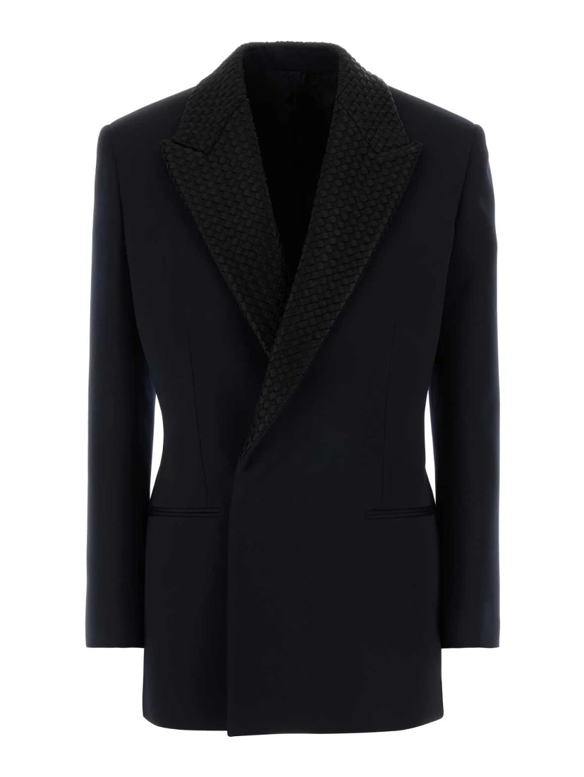 GIACCA NAVY COLLO INTRECCIATO