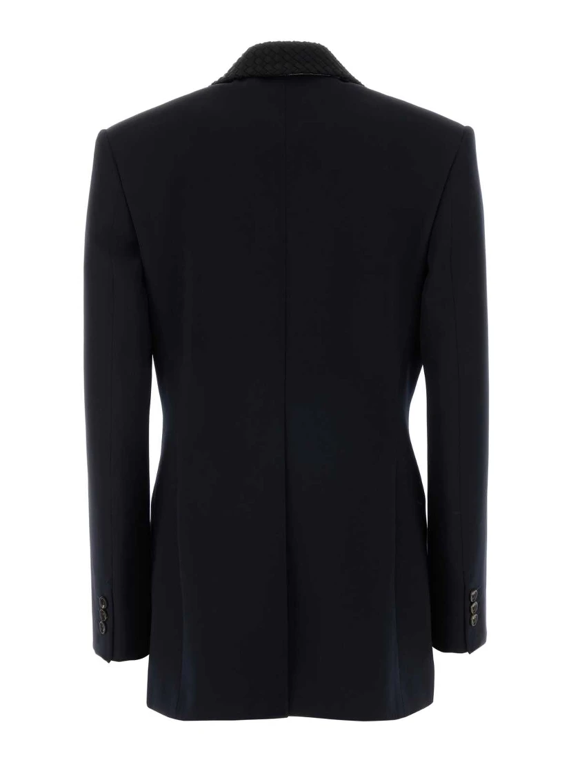 GIACCA NAVY COLLO INTRECCIATO