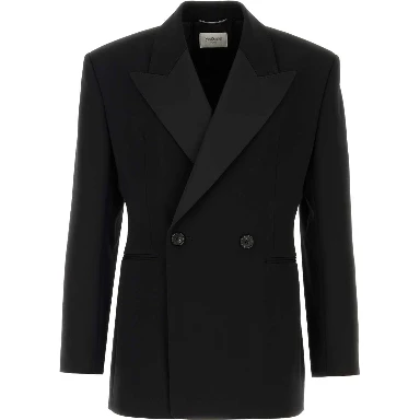 VESTE CROISE'E GRAIN DE POUDRE