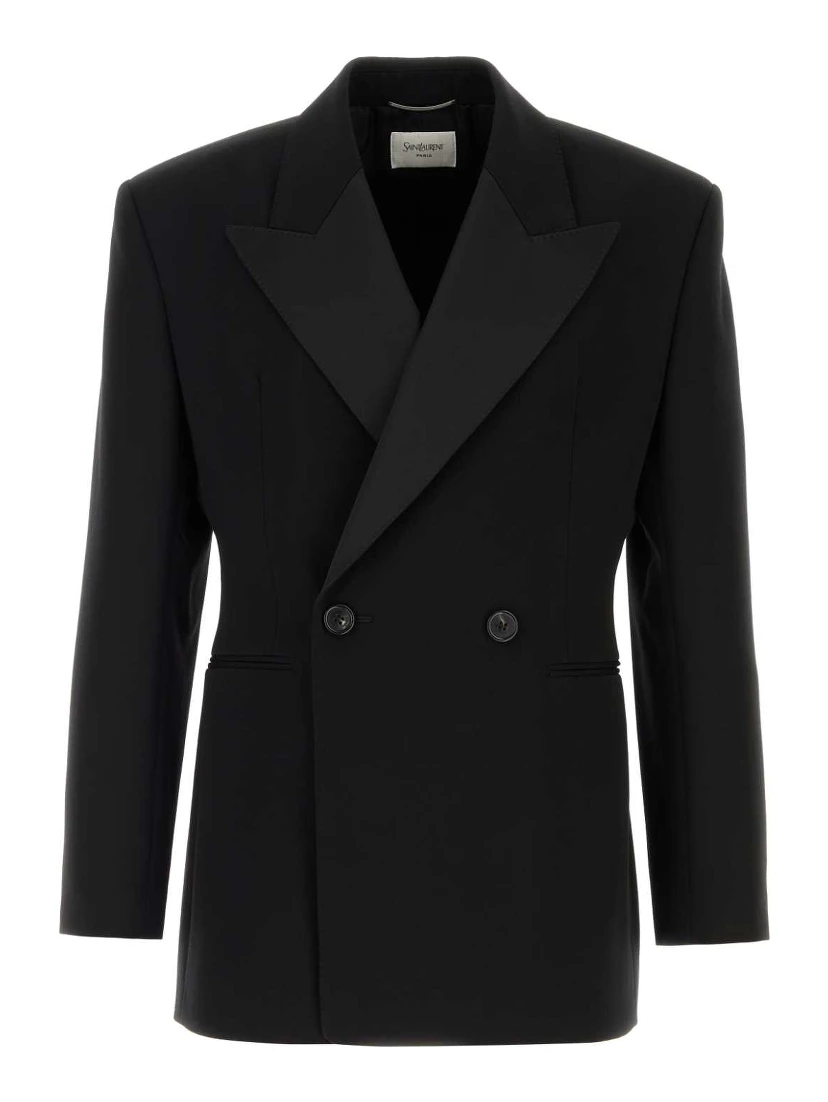 VESTE CROISE'E GRAIN DE POUDRE