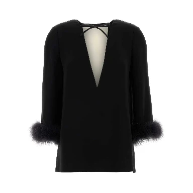 TOP WITH FEATHERS | SOLID