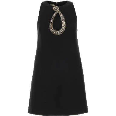 EMBROIDERED MINI DRESS |
