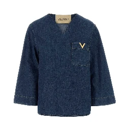 CAMICIA M/CORTE DENIM | S