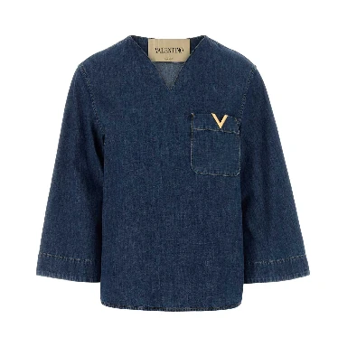 CAMICIA M/CORTE DENIM | S