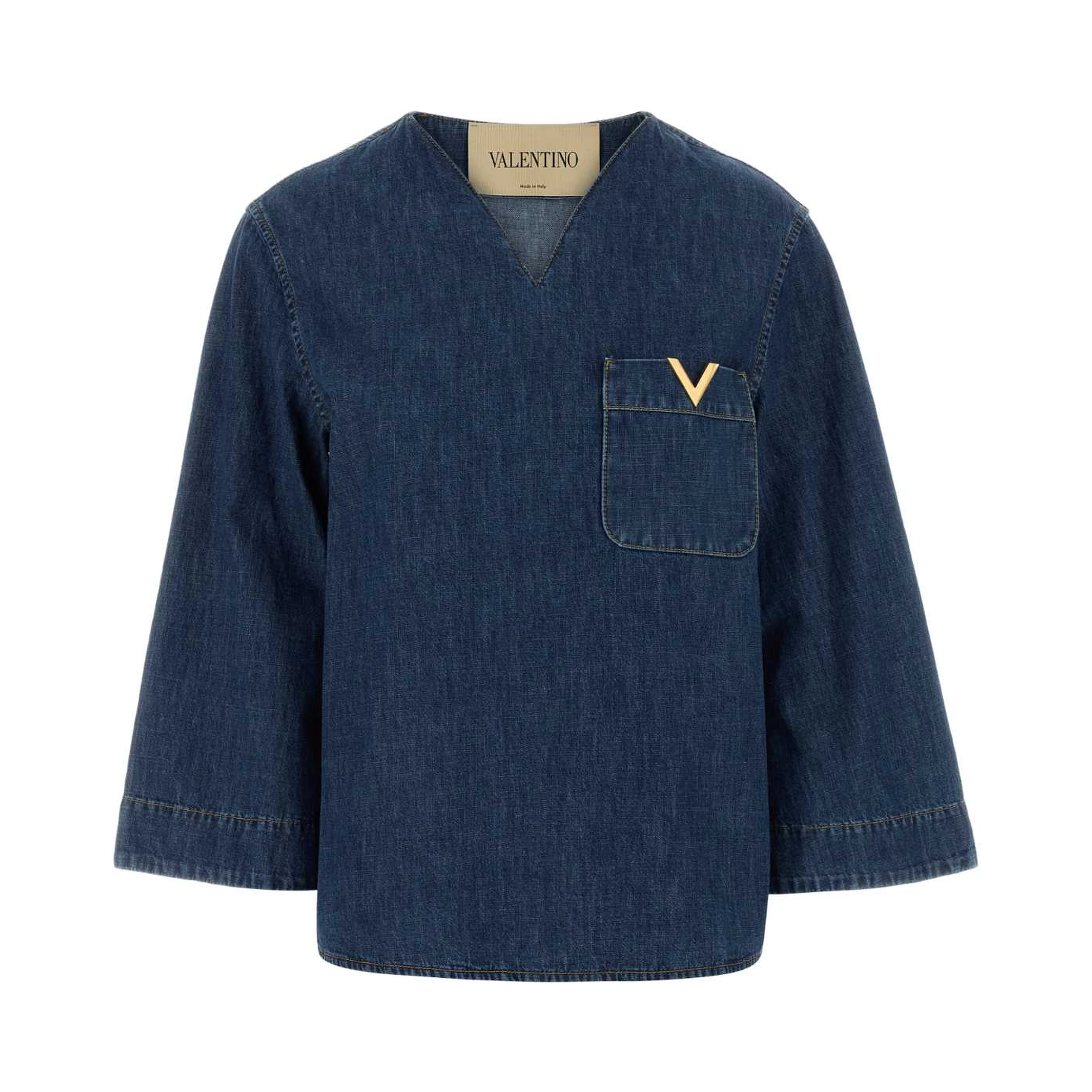 CAMICIA M/CORTE DENIM | S
