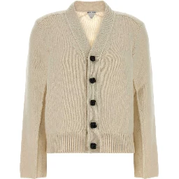 CARDIGAN CON BOTTONI PELLE INTRECCIO