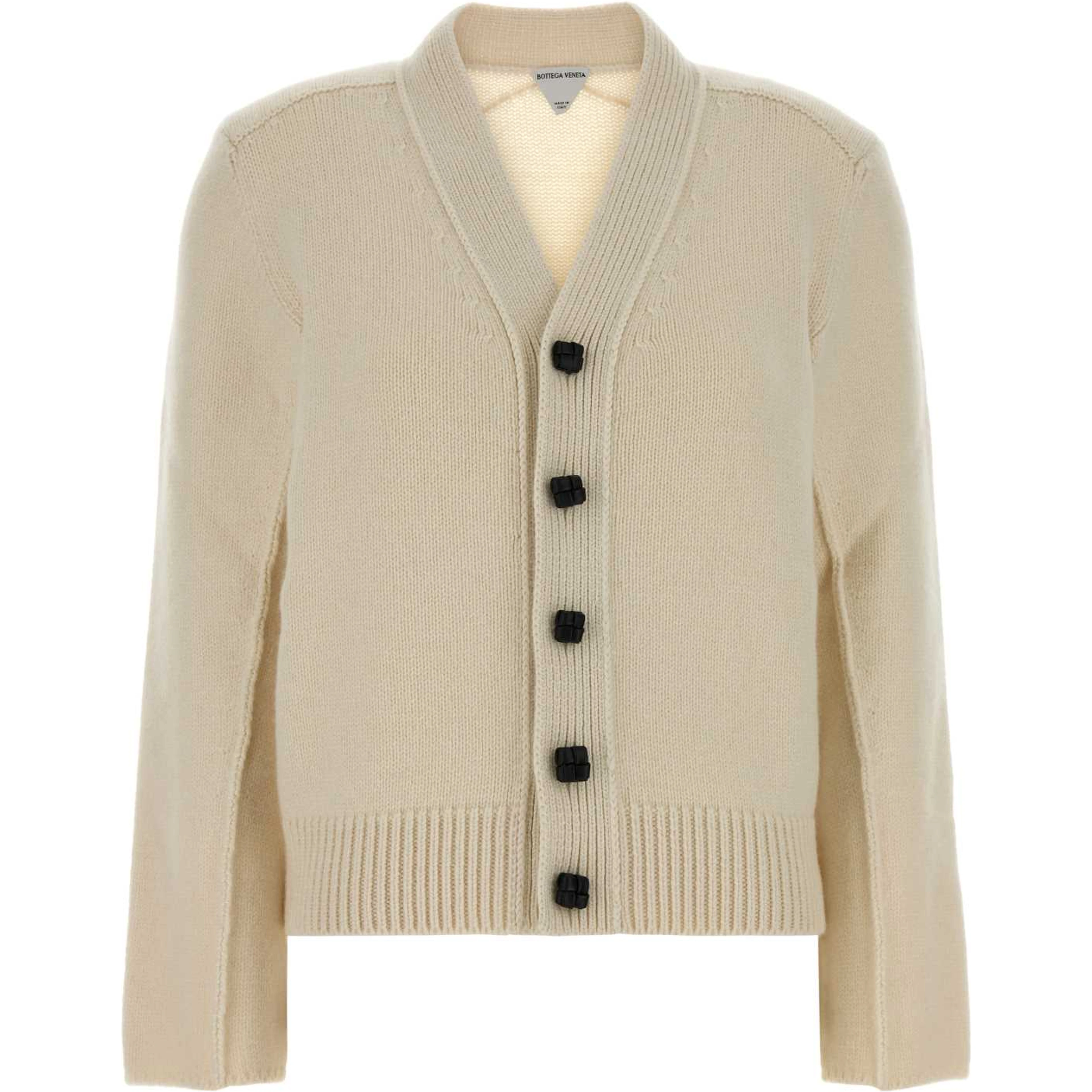 CARDIGAN CON BOTTONI PELLE INTRECCIO
