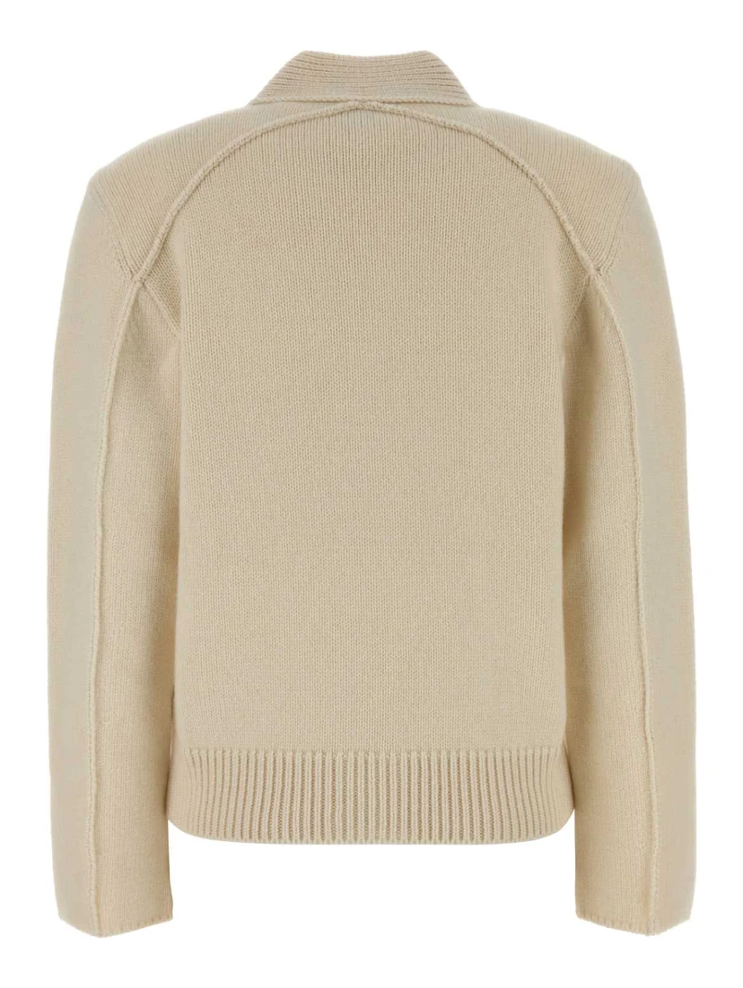 CARDIGAN CON BOTTONI PELLE INTRECCIO
