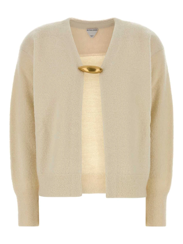 CARDIGAN IN BOUCLE CHIUSURA BROCHE ORO