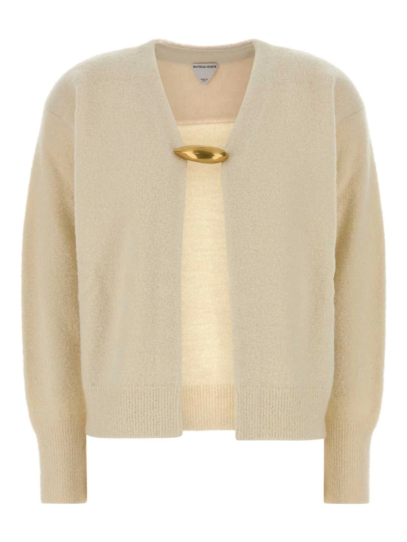 CARDIGAN IN BOUCLE CHIUSURA BROCHE ORO