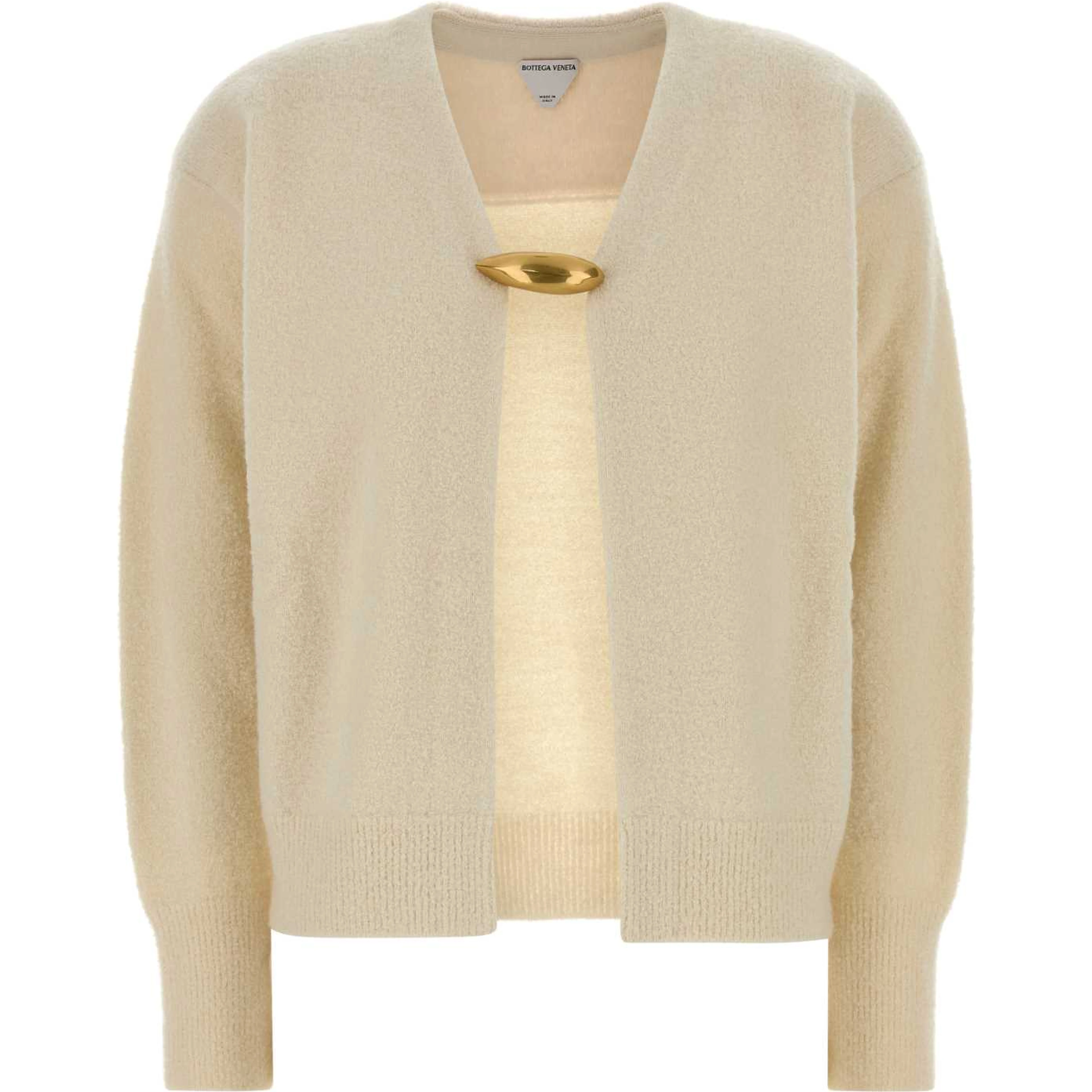 CARDIGAN IN BOUCLE CHIUSURA BROCHE ORO