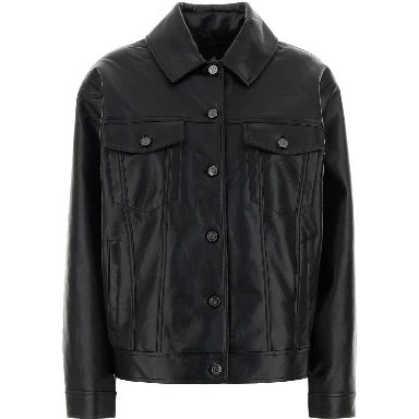 RORY JACKET - BLACK RECYCLED LEATHER
